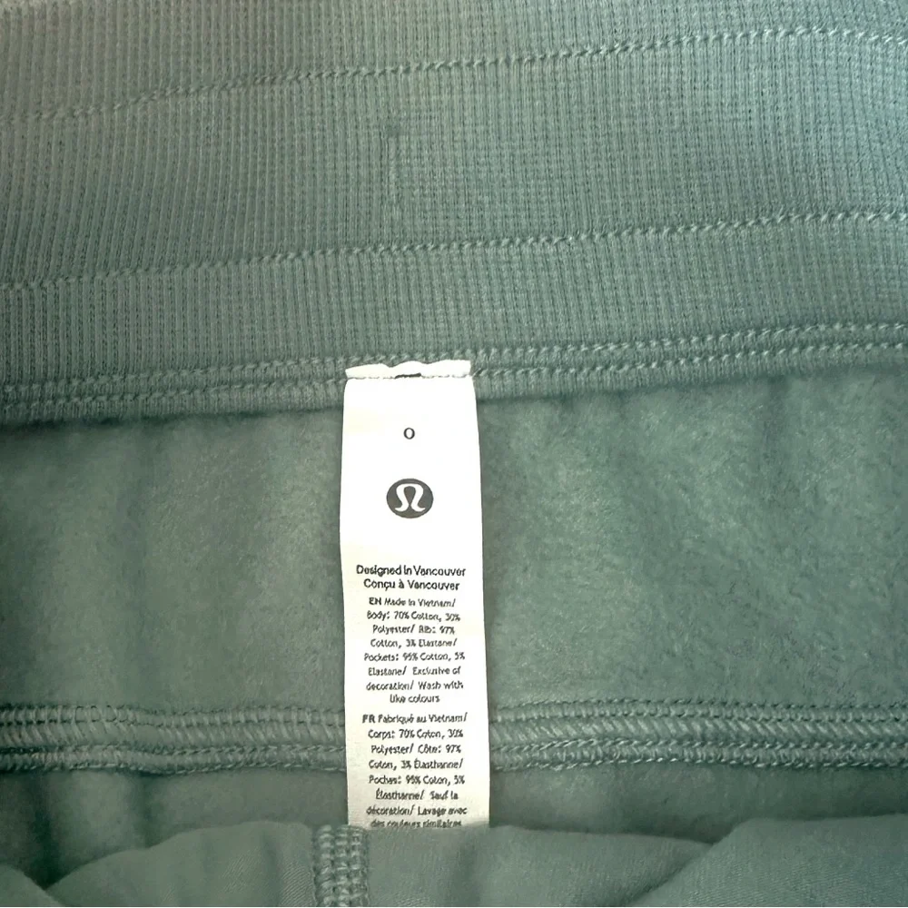 Lululemon Athletica Scuba High Rise Sage Green Athletic Drawstring Waist Shorts